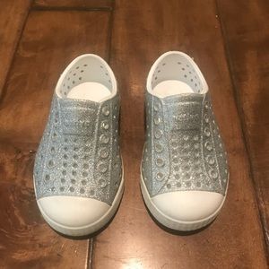 Native Shoes Jefferson Bling Silver Toddler Size 6